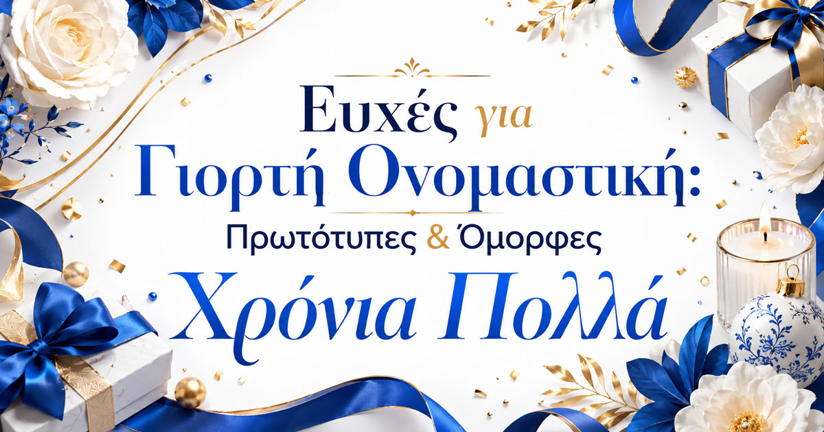 Homepage (12/22) 200+ Ευχές για Γιορτή: Πρωτότυπες, Αστείες & Ειλικρινείς