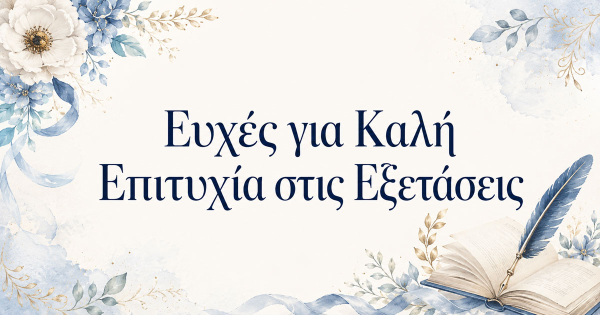 Ευχές για Καλή Επιτυχία στις Εξετάσεις - 150+ Μηνύματα και Ιδέες