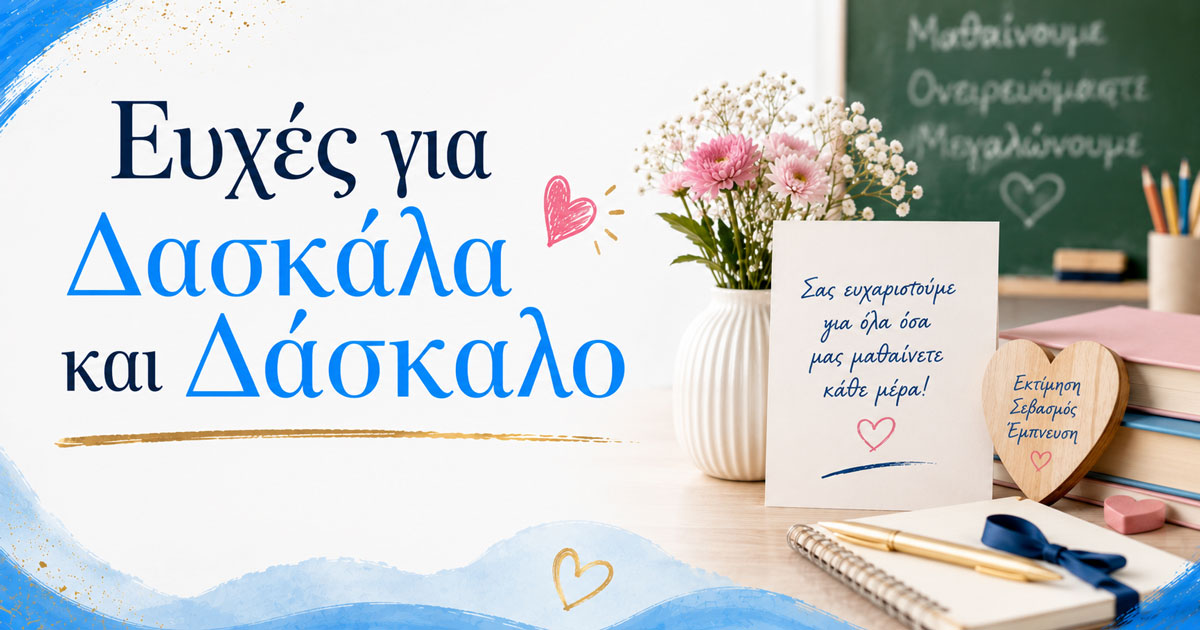 Ευχές για Δασκάλα και Δάσκαλο: Μηνύματα για Κάθε Περίσταση