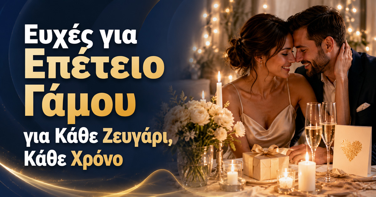 Ευχές για Επέτειο Γάμου για Κάθε Ζευγάρι, Κάθε Χρόνο